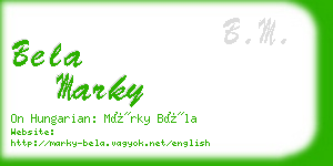 bela marky business card